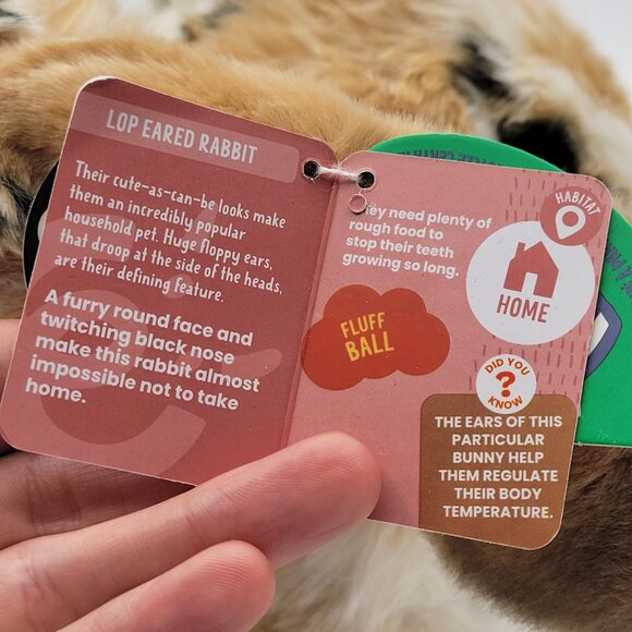 NWT Living Nature Brown Dutch Lop Eared Rabbit 9" Realistic Animal Plush Soft - Picture 3 of 9